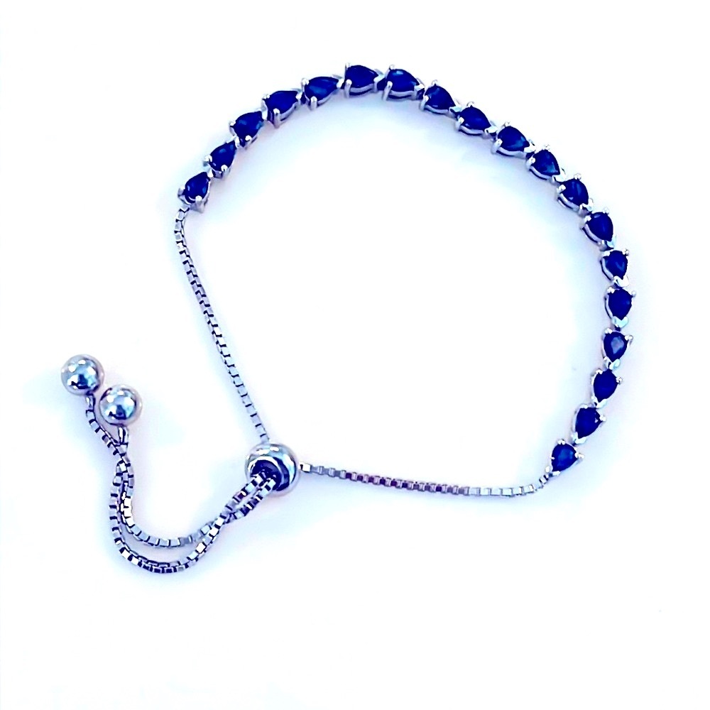 Genuine Sapphire 14KG Filled Bracelet - Picture 2 of 5